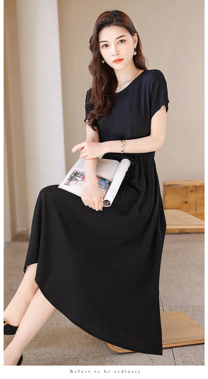 Glow Unbound LLC short-sleeve viscose midi dress