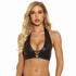 Glow Unbound LLC black faux leather criss-cross bralette