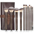 10-Piece Wooden-Handle Makeup 