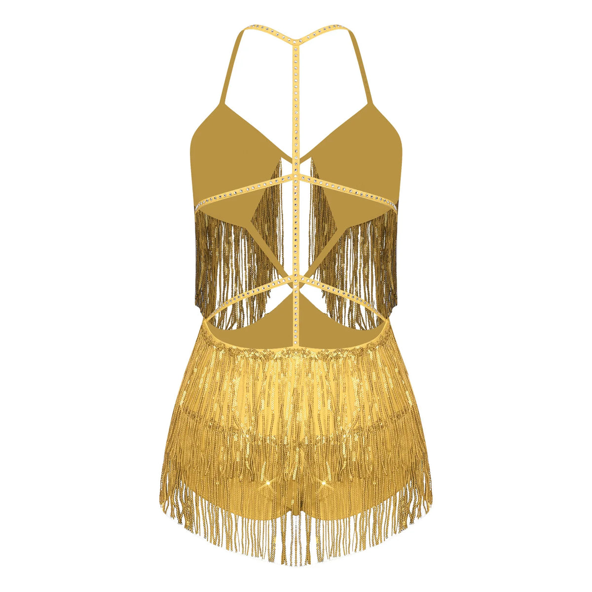 Sequin Fringe Dance Bodysuit