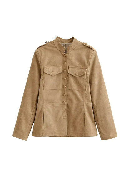 Glow Unbound LLC vintage faux suede cropped jacket