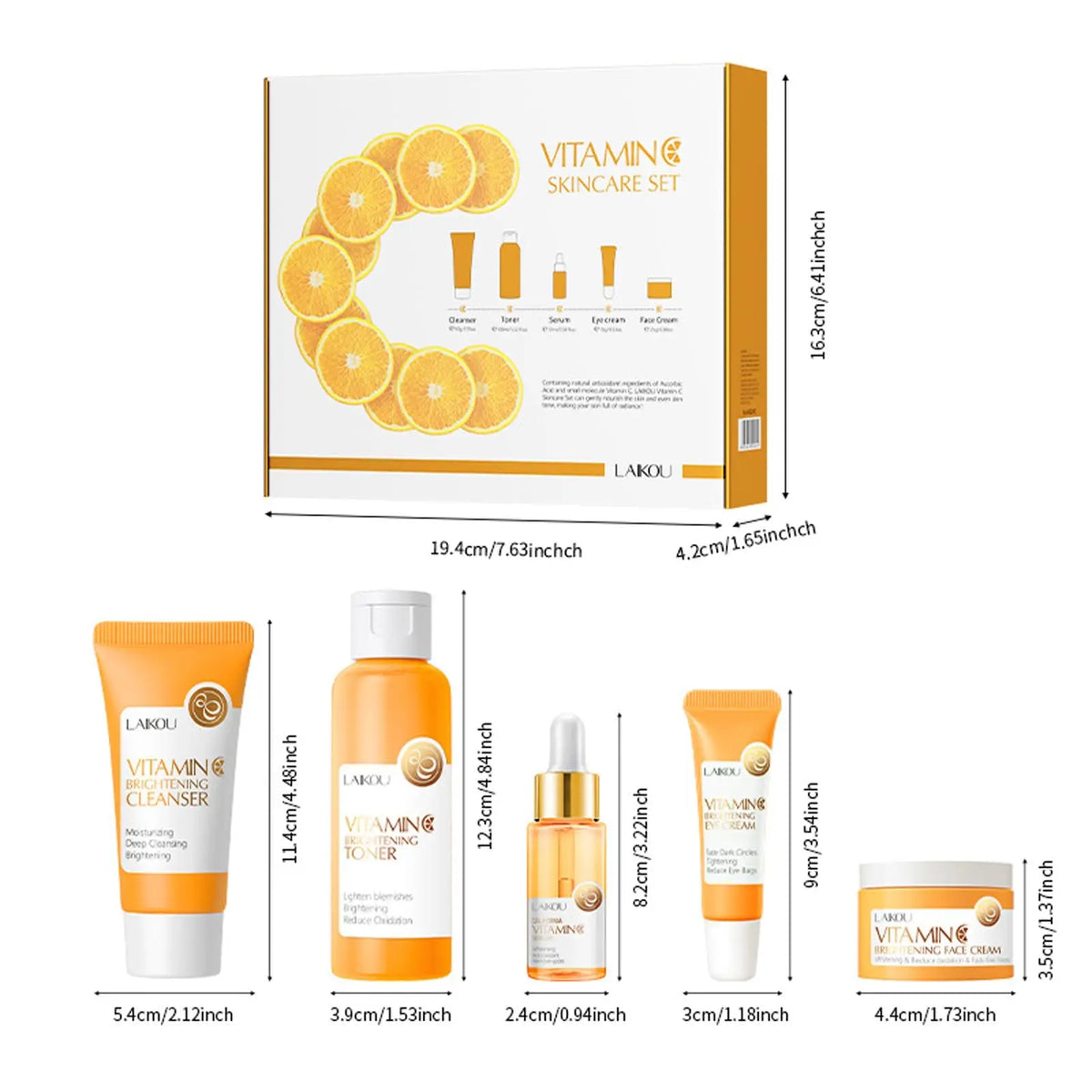 LAIKOU Vitamin C 5-Piece Skincare