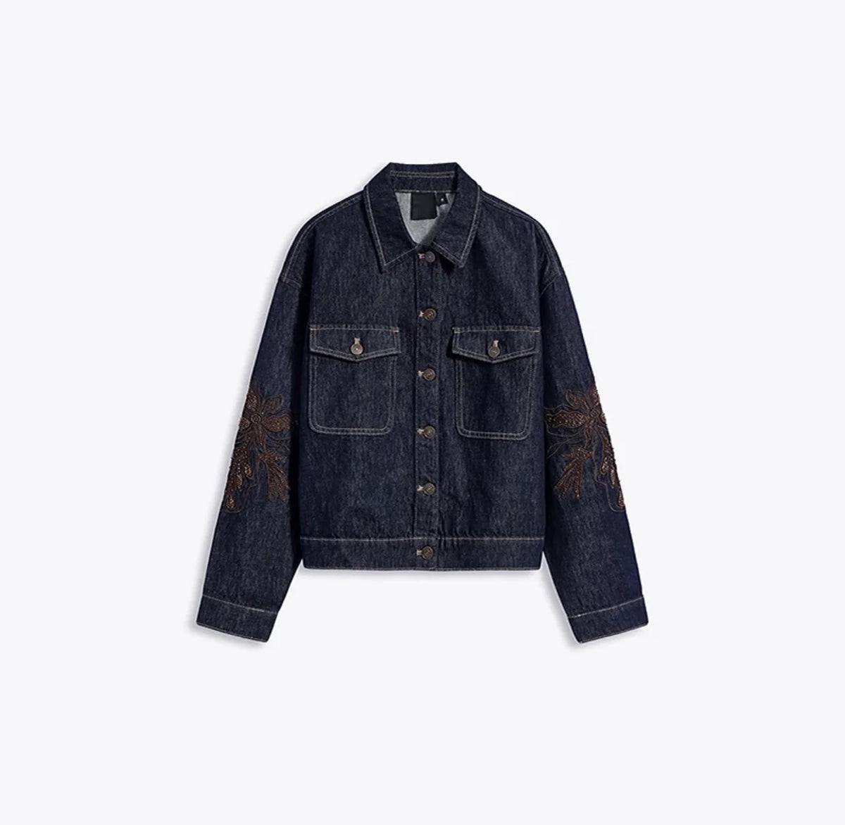 Glow Unbound LLC floral embroidered contrast jacket