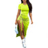 Glow Unbound LLC Ruched Drawstring Maxi Dress
