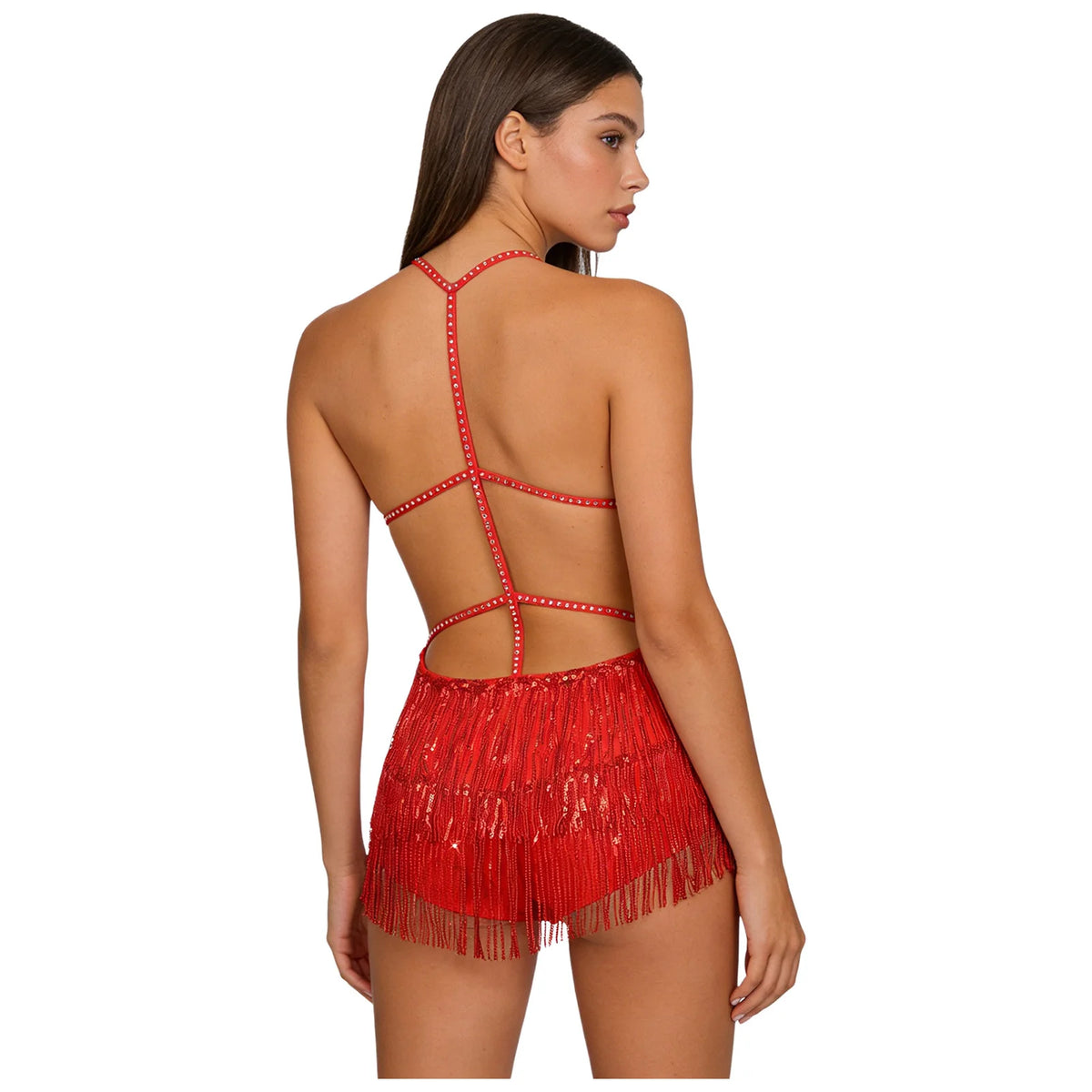Sequin Fringe Dance Bodysuit