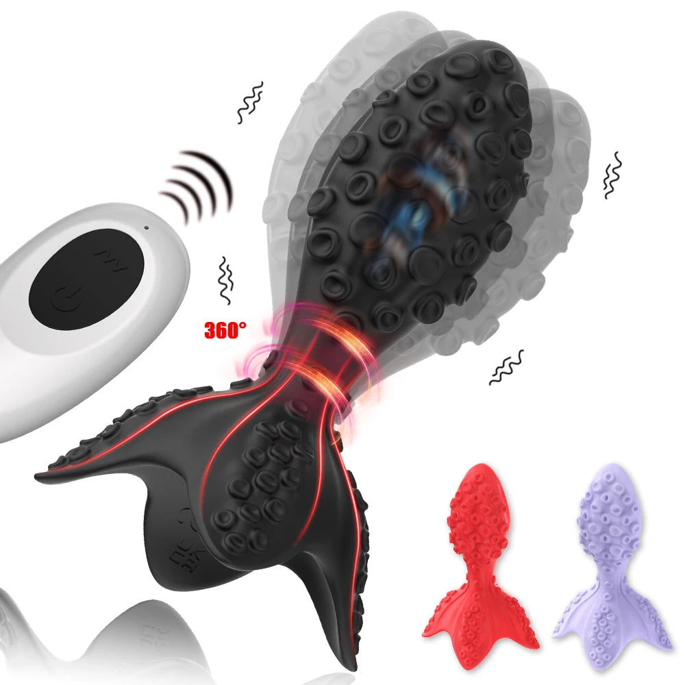 Octopus Butt Plug Vibrator 360 