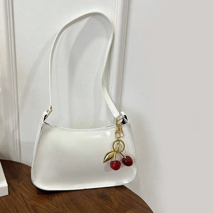 Glow Unbound LLC PU leather cherry pendant shoulder bag