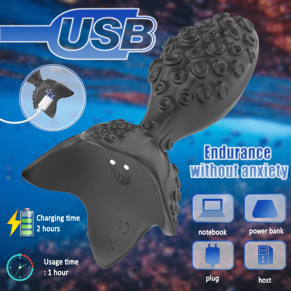 Octopus Butt Plug Vibrator 360 