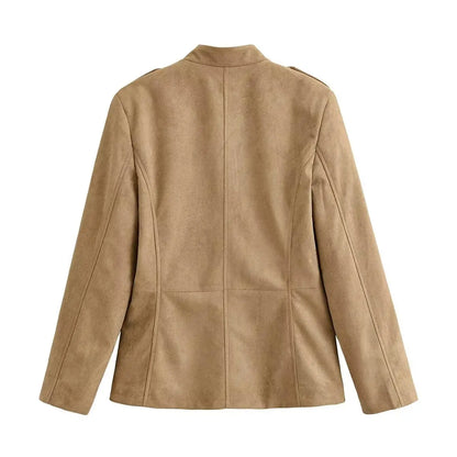 Glow Unbound LLC vintage faux suede cropped jacket