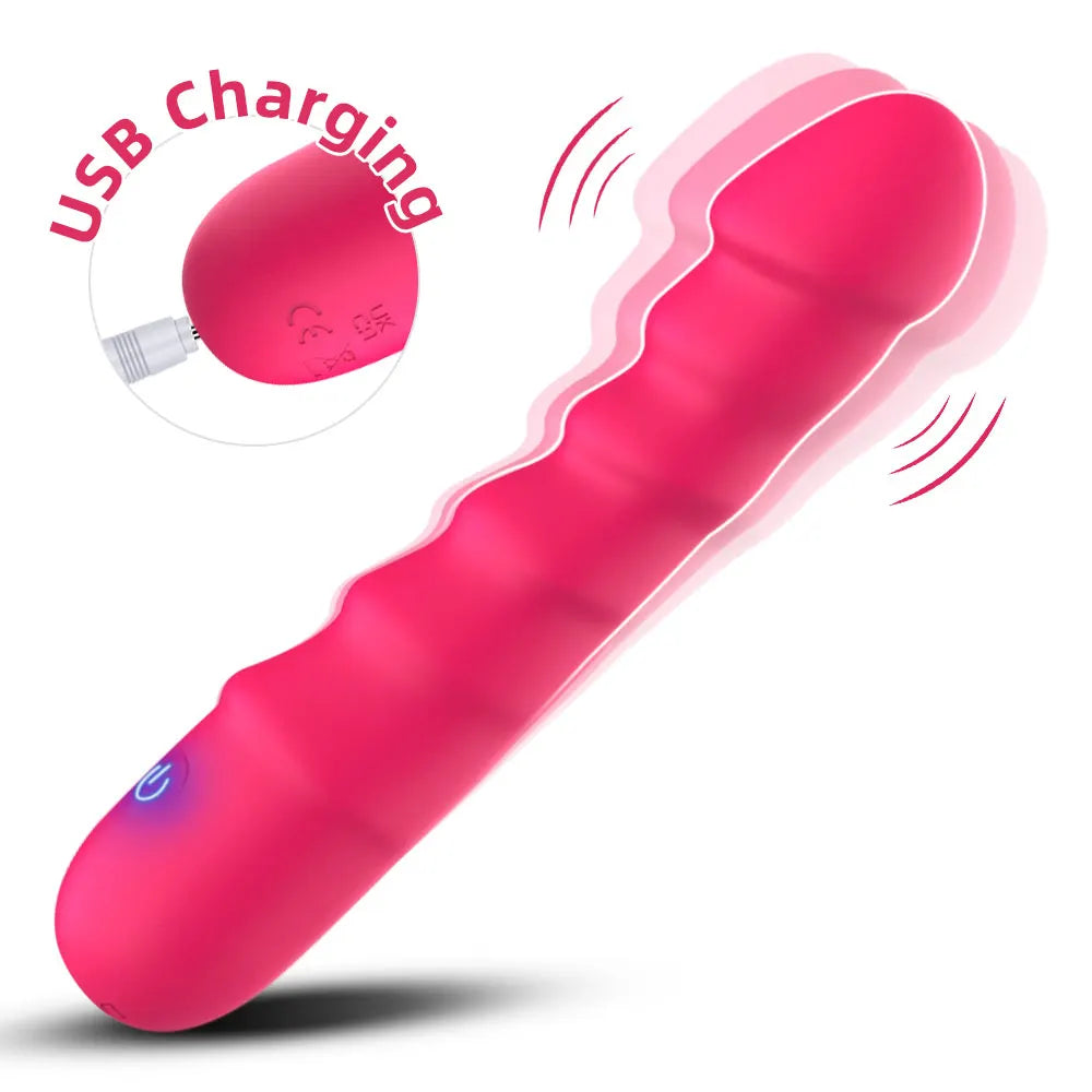 Modes Vibrator Soft Silicone Dildo Realistic