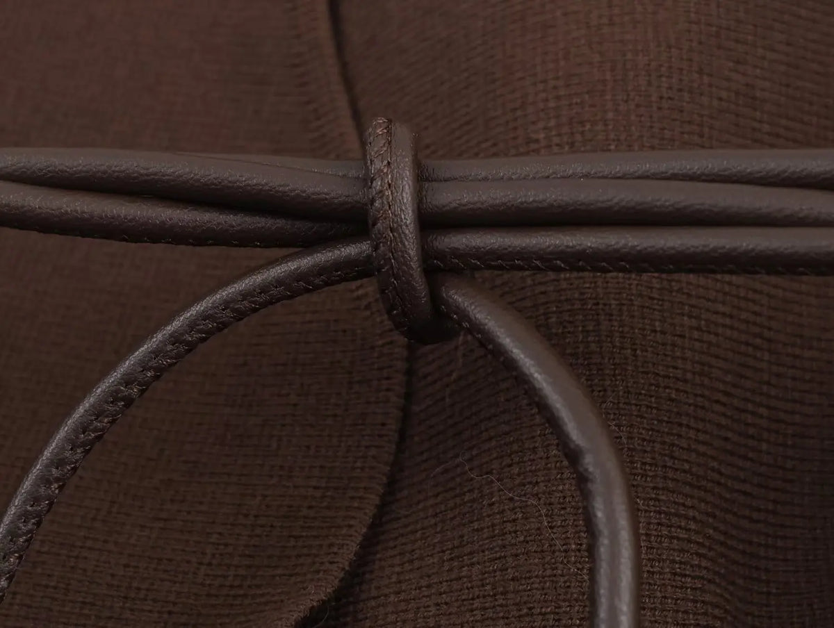 Glow Unbound LLC brown belted V-neck knit cardigan