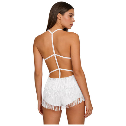 Sequin Fringe Dance Bodysuit