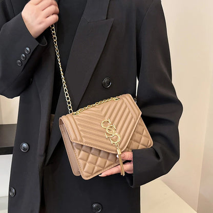 Glow Unbound LLC argyle quilted square crossbody bag